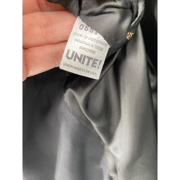 Hart Schaffner Marx Mens Blazer Size 44 Black London Shop Metal Buttons Union Ta - Picture 9 of 15